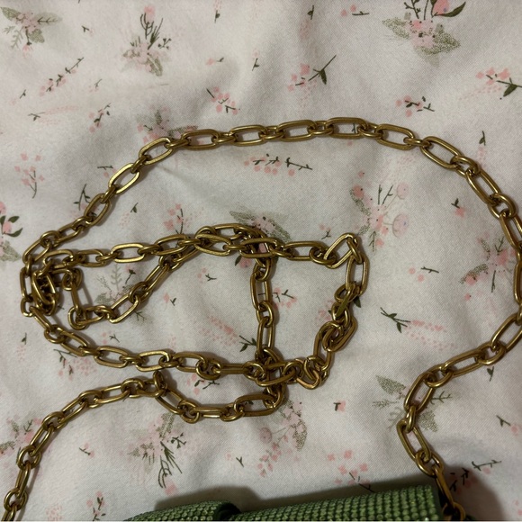 Green Crystal Rhinestone Embellished Crossbody Clutch Sparkly - Picture 11 of 11